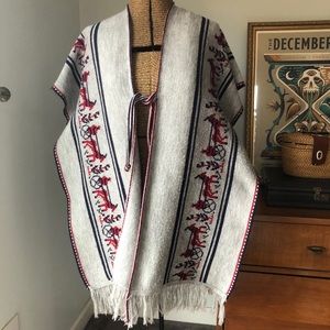 Vintage Blanket Poncho